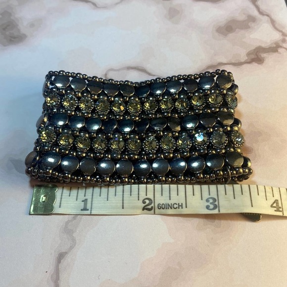 Cara NY Stretch Bracelet Pewter & Rhinestone - Picture 3 of 5
